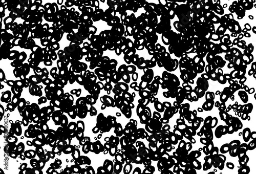 Black and white vector template with circles.