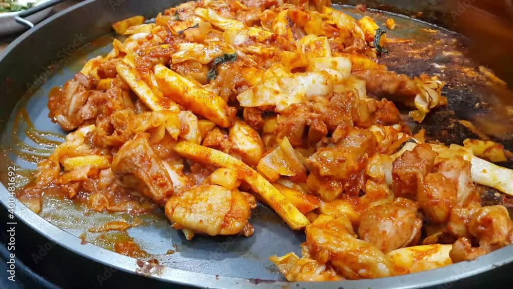Chuncheon, Korea Dakgalbi, sort of chicken food Chuncheon, Korea Dakgalbi, sort of chicken food