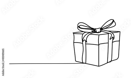 Gift Box , line drawing style,vector design