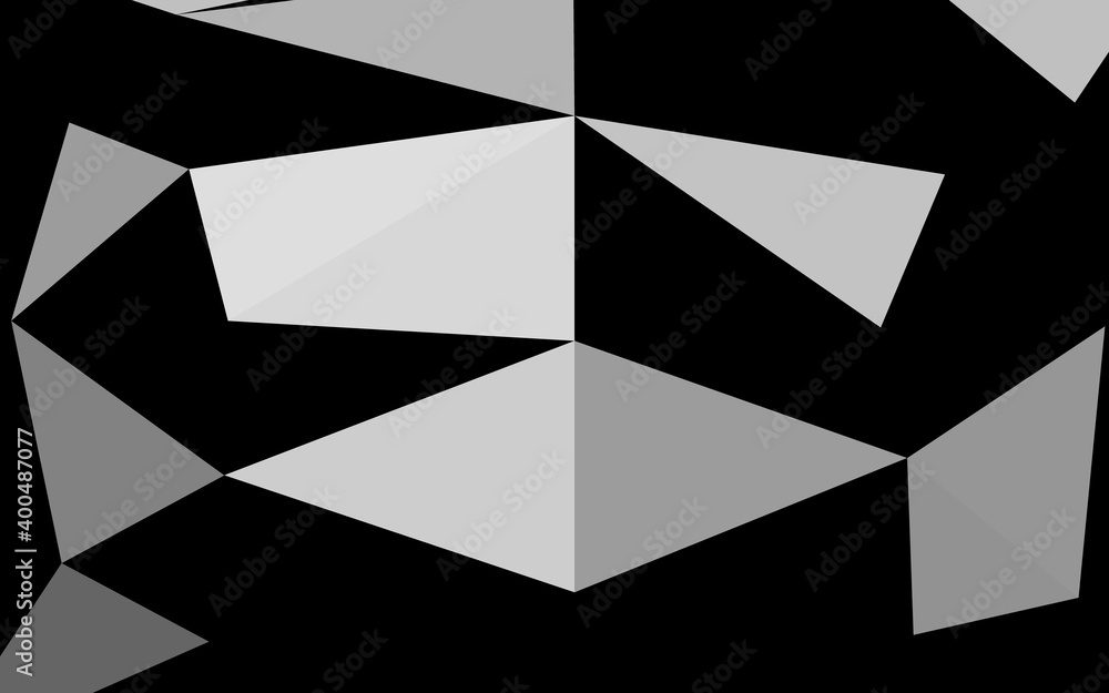 Light Silver, Gray vector shining triangular pattern. Light Silver, Gray vector shining triangular pattern.
