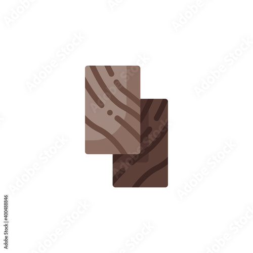 The wood icon in flat style isolated on white background. EPS 10