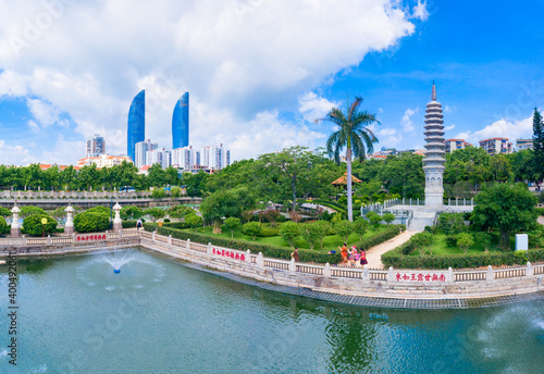 Photography South Putuo Temple, and the Xiamen University, Xiamen,  China,