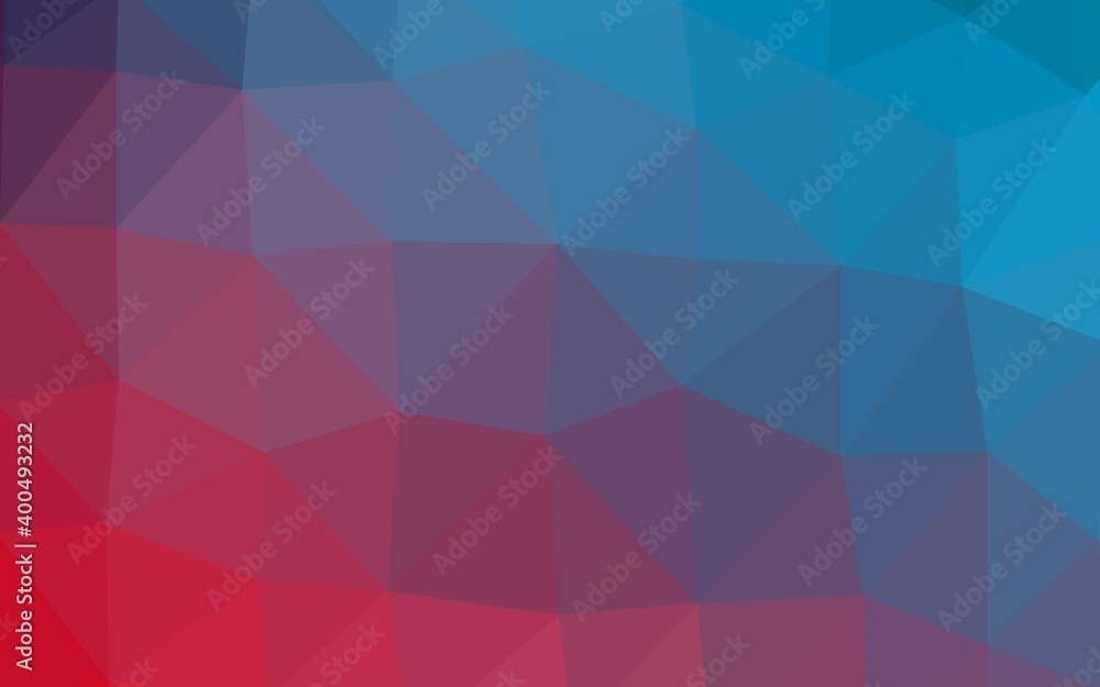 Fototapeta premium Light Blue, Red vector polygonal pattern.