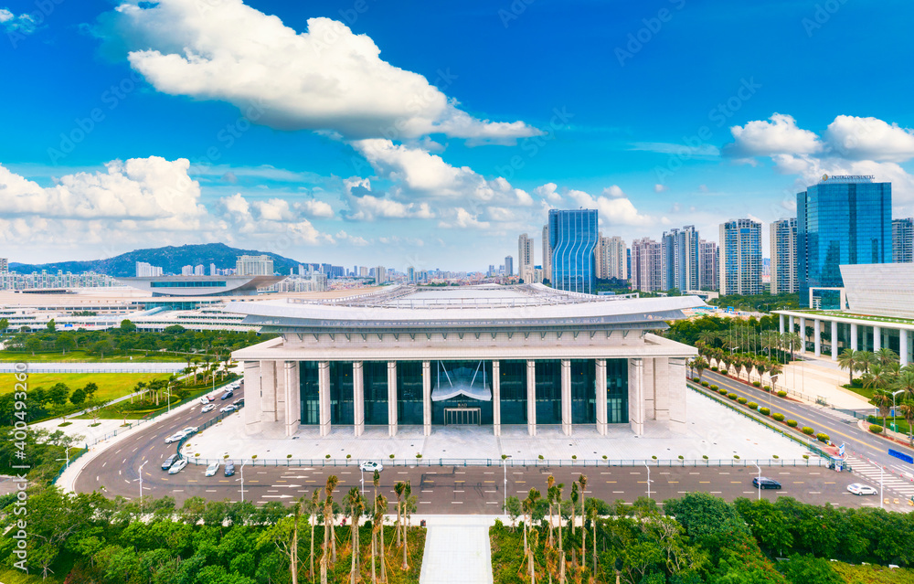 Fototapeta premium Urban scenery of Xiamen City, Fujian Province, China