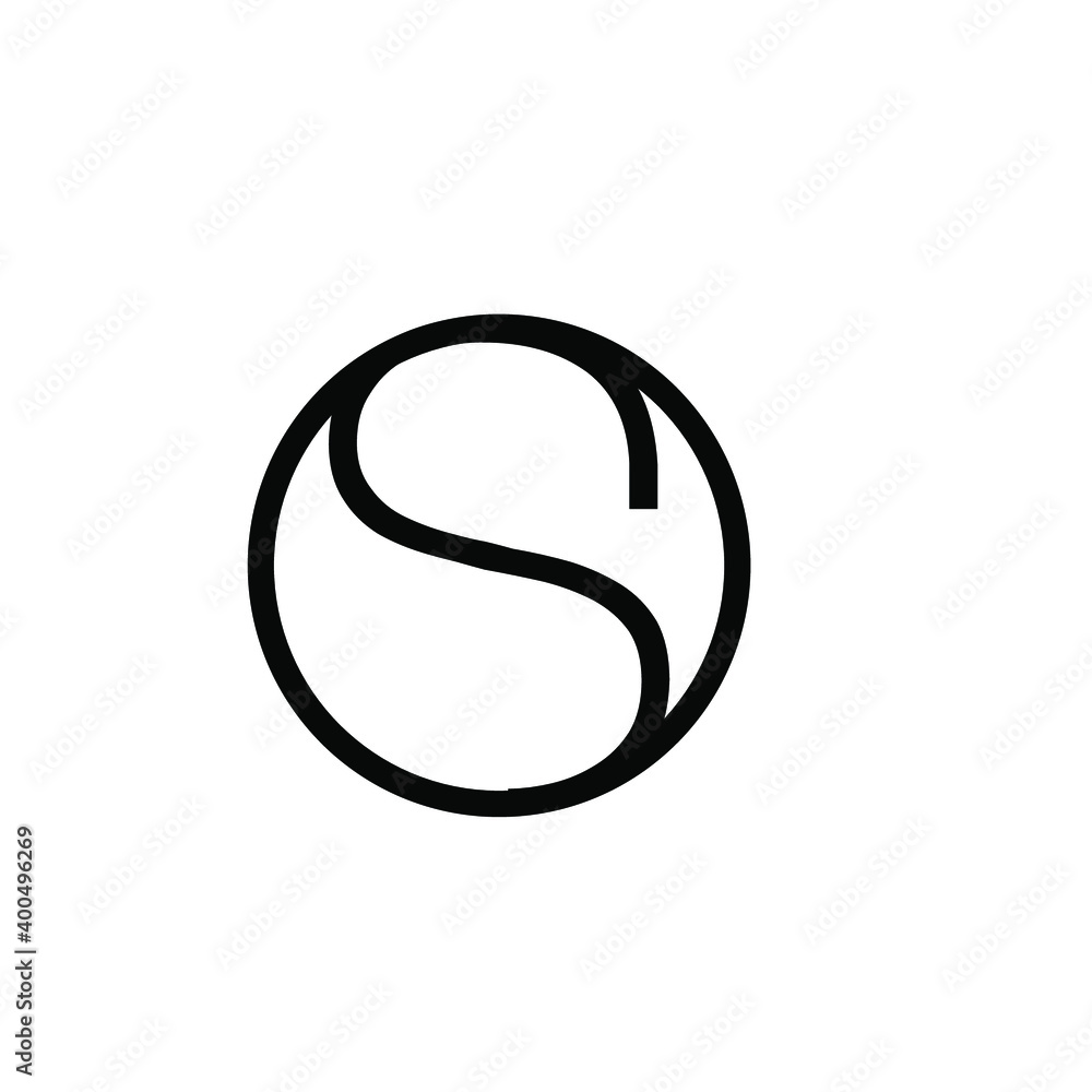 letter S modern logo - obrazy, fototapety, plakaty 