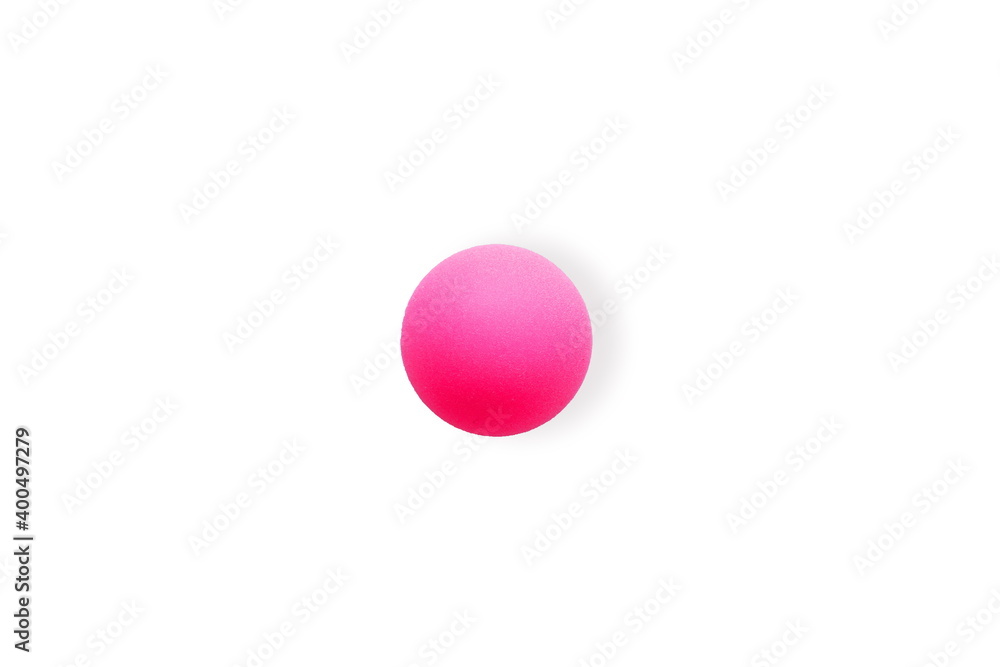 Pink table tennis on a white background Pink table tennis on a white background
