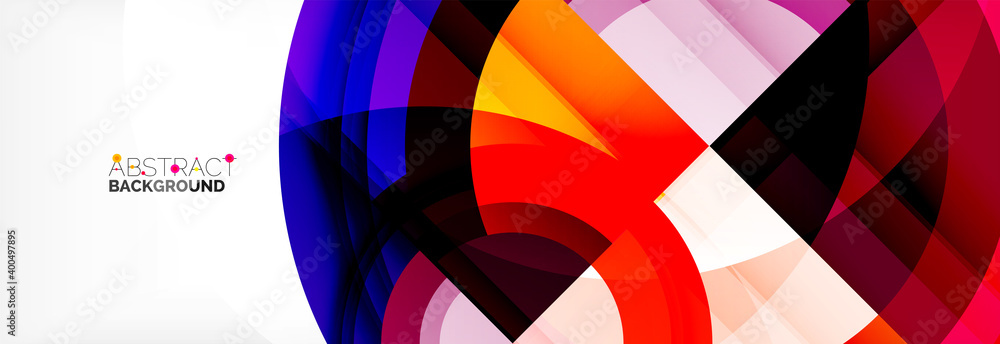 Round shapes, triangles and circles. Modern abstract background Round shapes, triangles and circles. Modern abstract background
