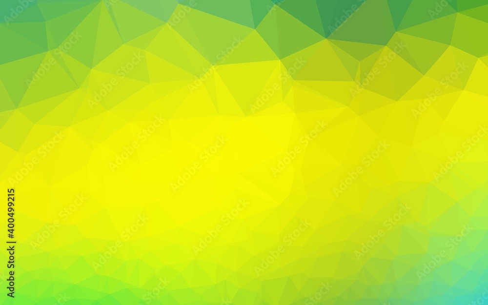 Obraz premium Light Green, Yellow vector polygonal template.