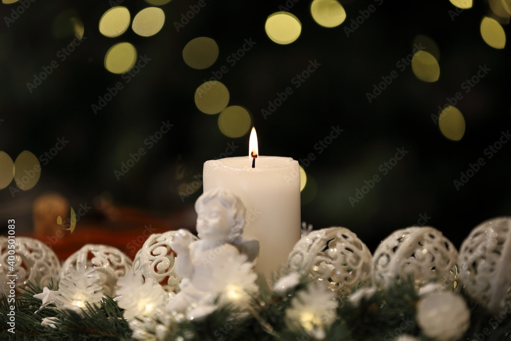 christmas candle and decorations, Poland