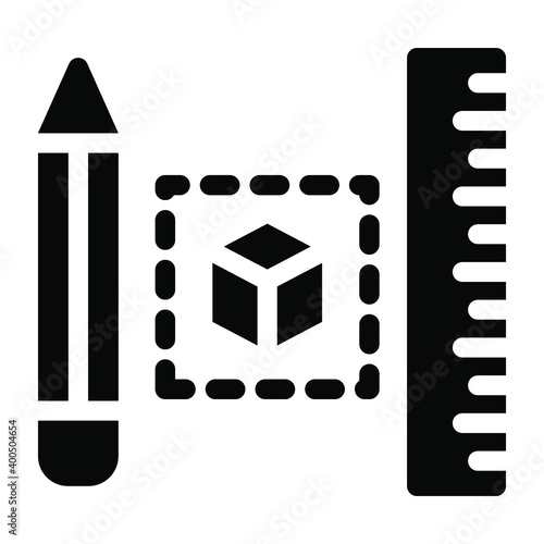 
3d drawing icon of solid design, stationery with module cube 
