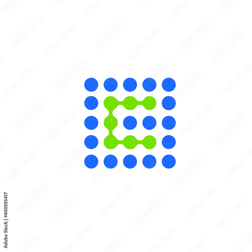 C Dots Circuit Logo C Dots Circuit Logo