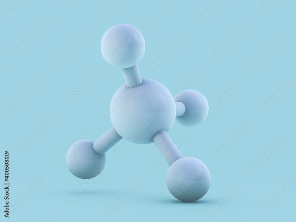 Methane Molecule Image. Science background. 3D illustration Methane Molecule Image. Science background. 3D illustration