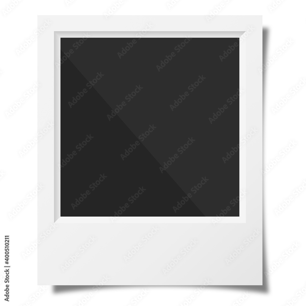 blank photo frame on white background. 3D illustration blank photo frame on white background. 3D illustration