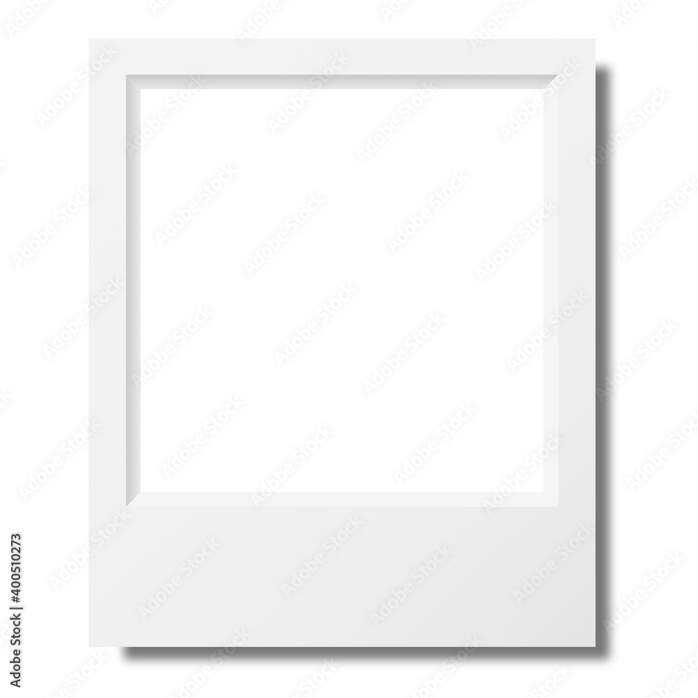 blank photo frame on white background. 3D illustration blank photo frame on white background. 3D illustration