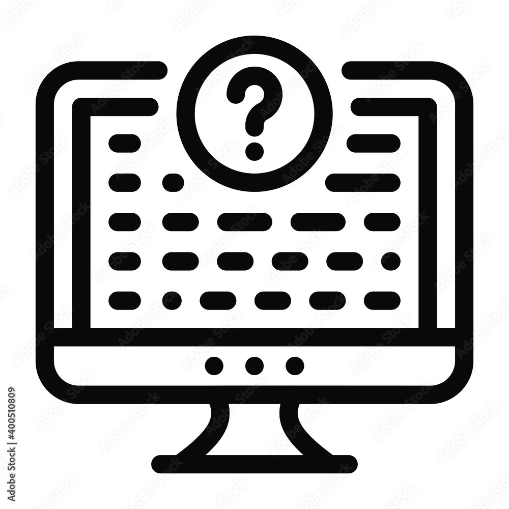 Online written text with interrogative sign, solid icon of faq data
Online written text with interrogative sign, solid icon of faq data