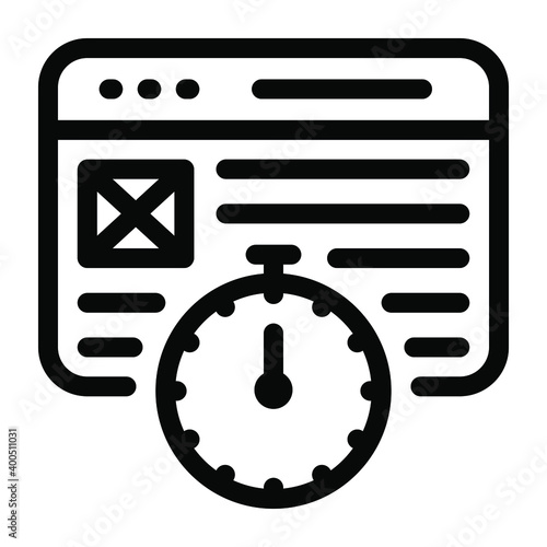 
Solid design of web speed test icon.

