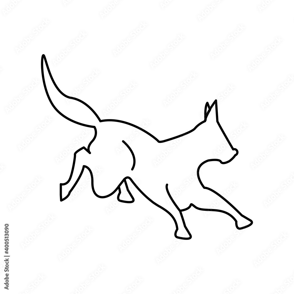 Fototapeta premium Dog line icon