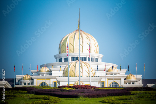 Photography General view of the front entrance of the Malaysia King's Palace in Kuala Lumpur