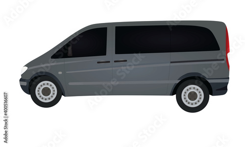 Van. side view. vector illustration