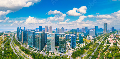 Scenery of CBD in Xiamen City, Fujian Province, China