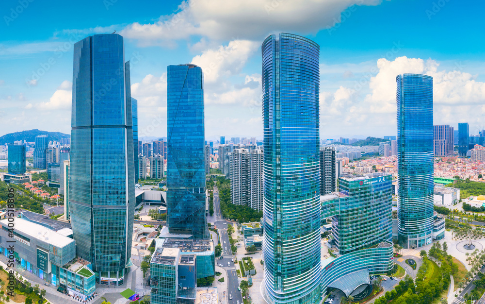 Obraz premium Scenery of CBD in Xiamen City, Fujian Province, China