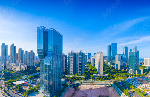 Scenery of CBD in Xiamen City, Fujian Province, China