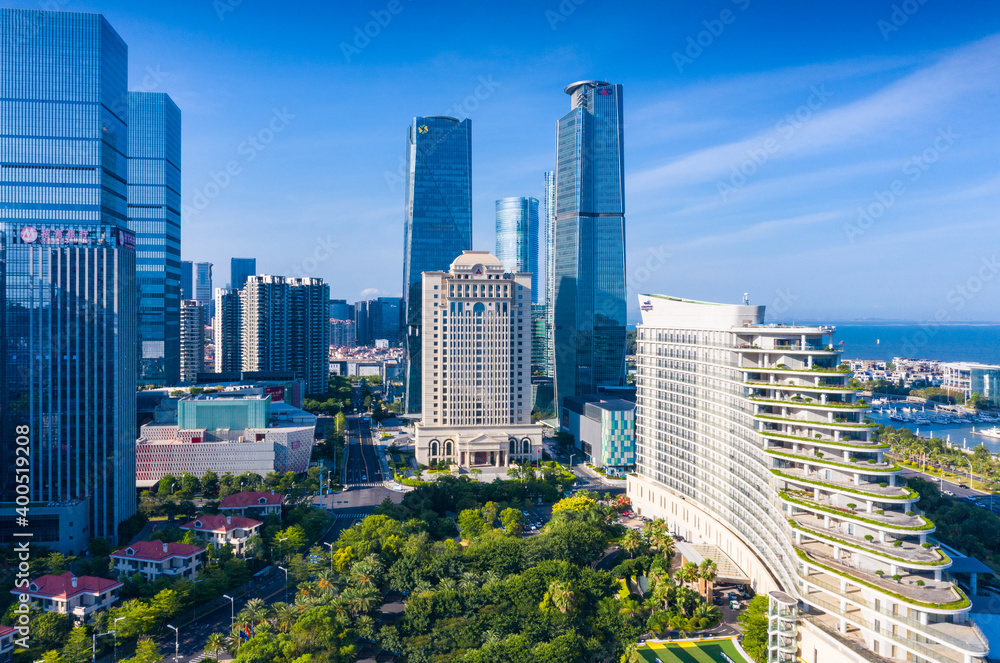 Obraz premium Scenery of CBD in Xiamen City, Fujian Province, China