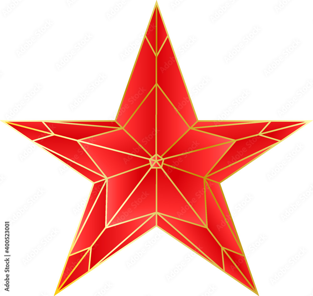 five-pointed star garnet shades with gold outline easy editable EPS file five-pointed star garnet shades with gold outline easy editable EPS file