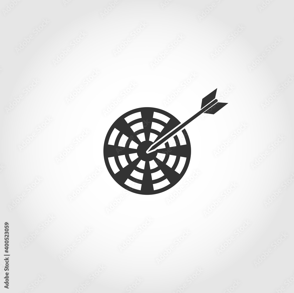 Fototapeta premium dart icon. dart board icon. archery board icon. target isolated vector icon. business design element