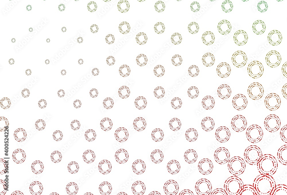 Light green, red vector backdrop with dots. Light green, red vector backdrop with dots.