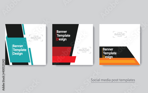 set banner social media post design,vector illustrations.