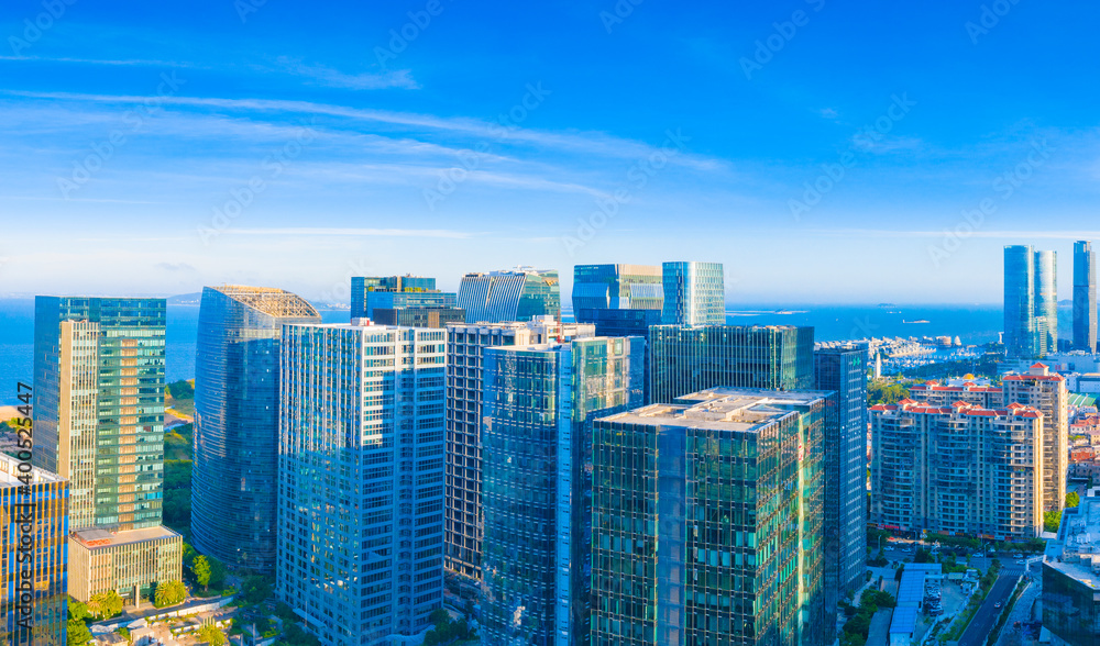 Fototapeta Scenery of urban CBD in Xiamen City, Fujian Province, China
