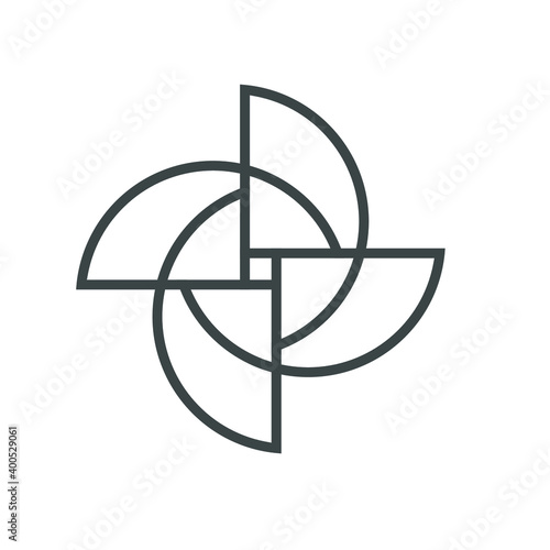 simple mandala logo design vector