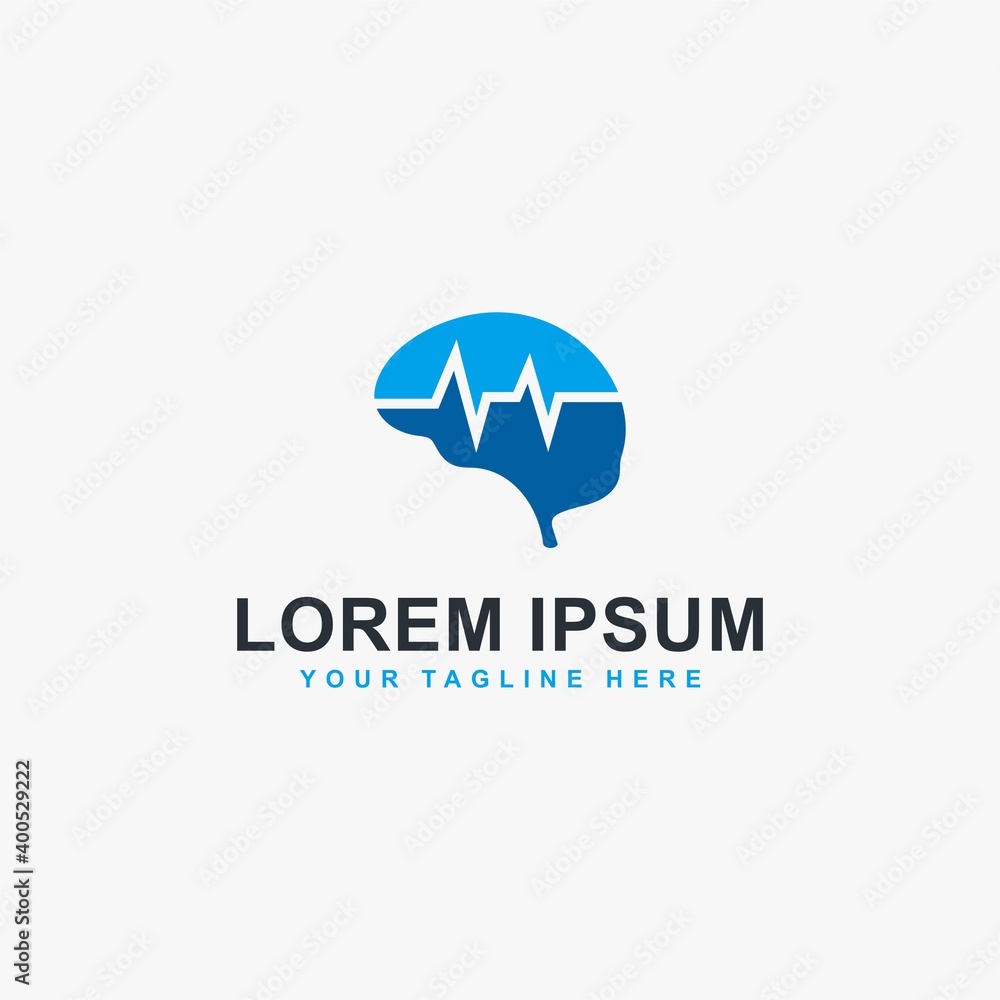 Brain logo design vector. Think anatomy abstract symbol icon. Brain logo design vector. Think anatomy abstract symbol icon.