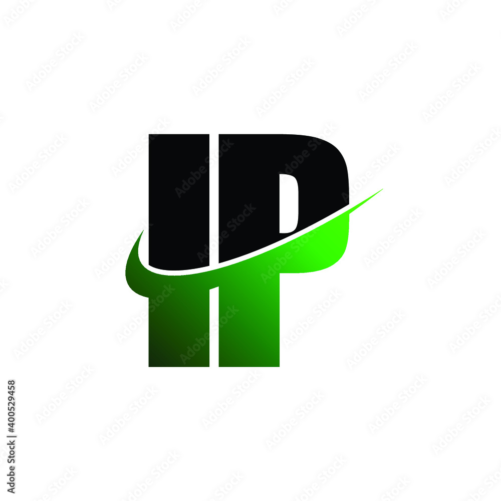 Letter IP simple logo design vector Letter IP simple logo design vector