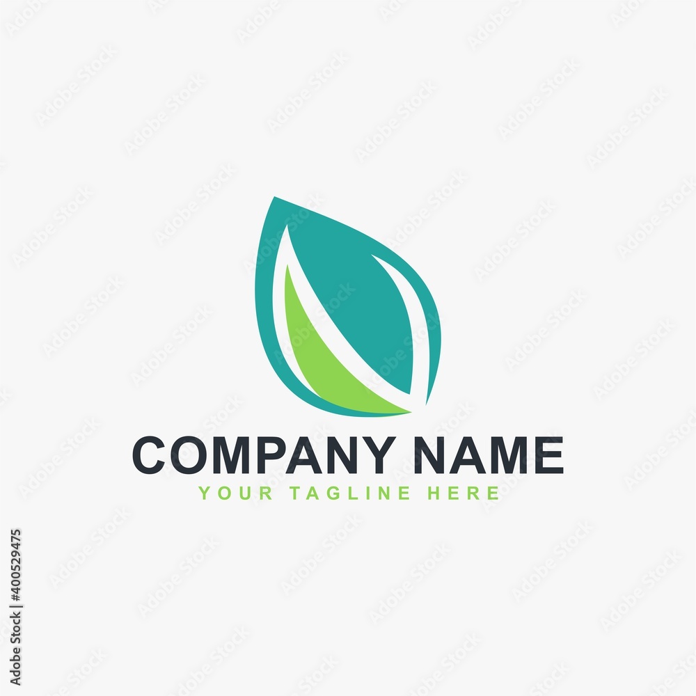 Green leaf logo design vector. Natural eco icon symbol. Green leaf logo design vector. Natural eco icon symbol.