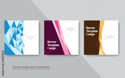 set banner social media post design,vector illustrations.