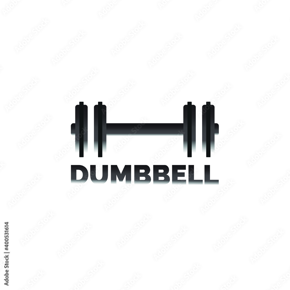 Dumbbell logo and vector for fitness company Dumbbell logo and vector for fitness company