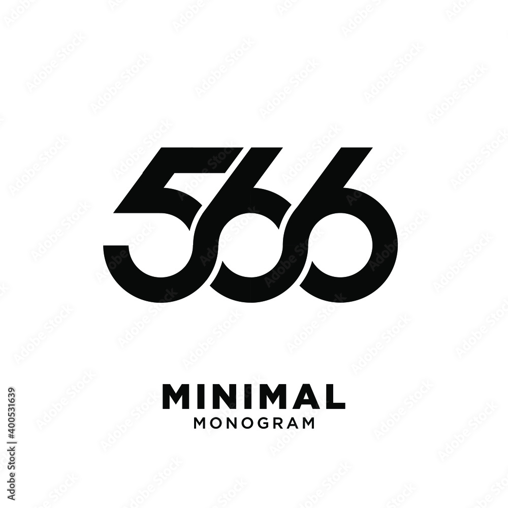 minimal initial number 566 simple template vector design isolated background minimal initial number 566 simple template vector design isolated background