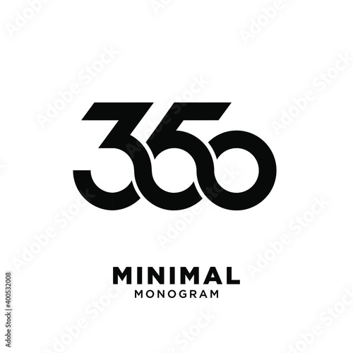 minimal initial number 350 simple template vector design isolated background