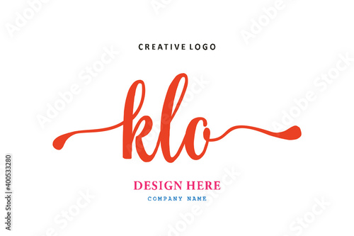 KLO lettering logo is simple, easy to understand and authoritative