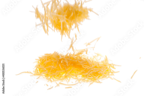 grated cheese isolated