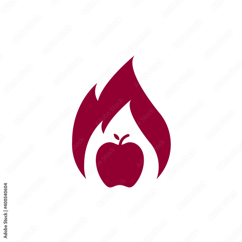 Apple Fire Logo Design Apple Fire Logo Design