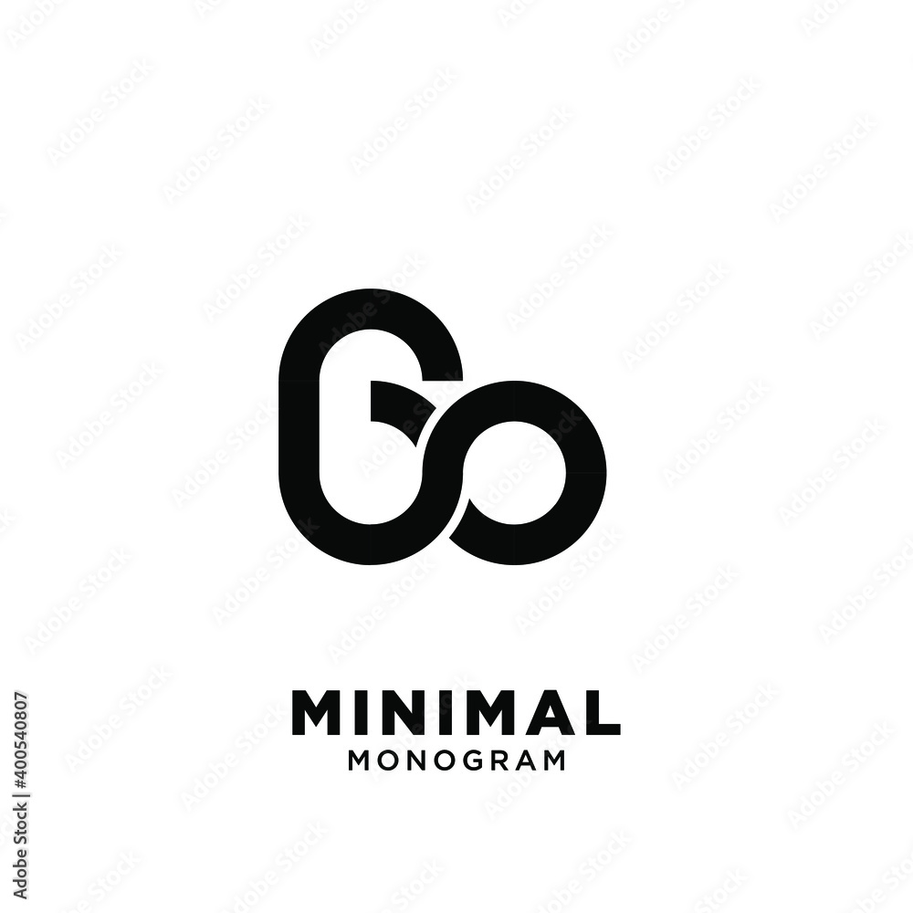 minimal initial letter go initial number 60 simple vector design isolated background minimal initial letter go initial number 60 simple vector design isolated background
