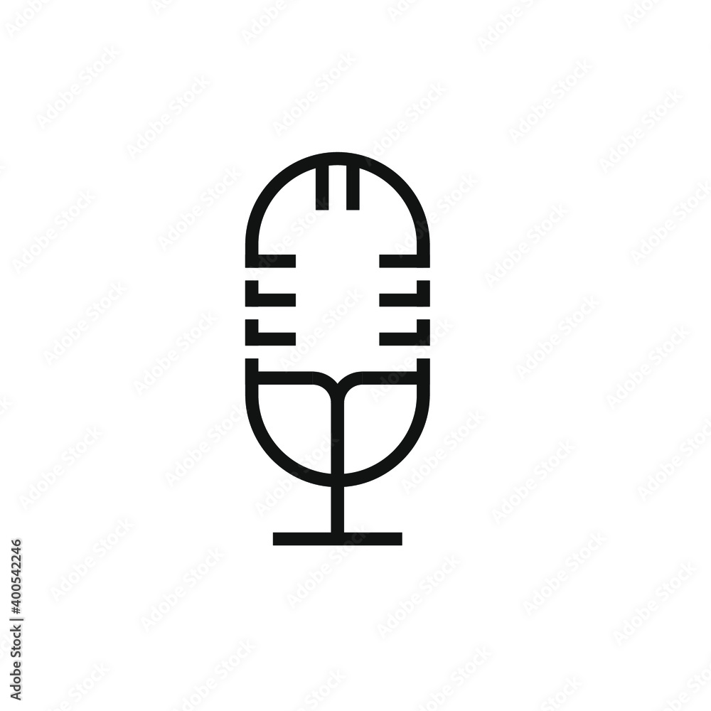 Microphone Logo Design Microphone Logo Design
