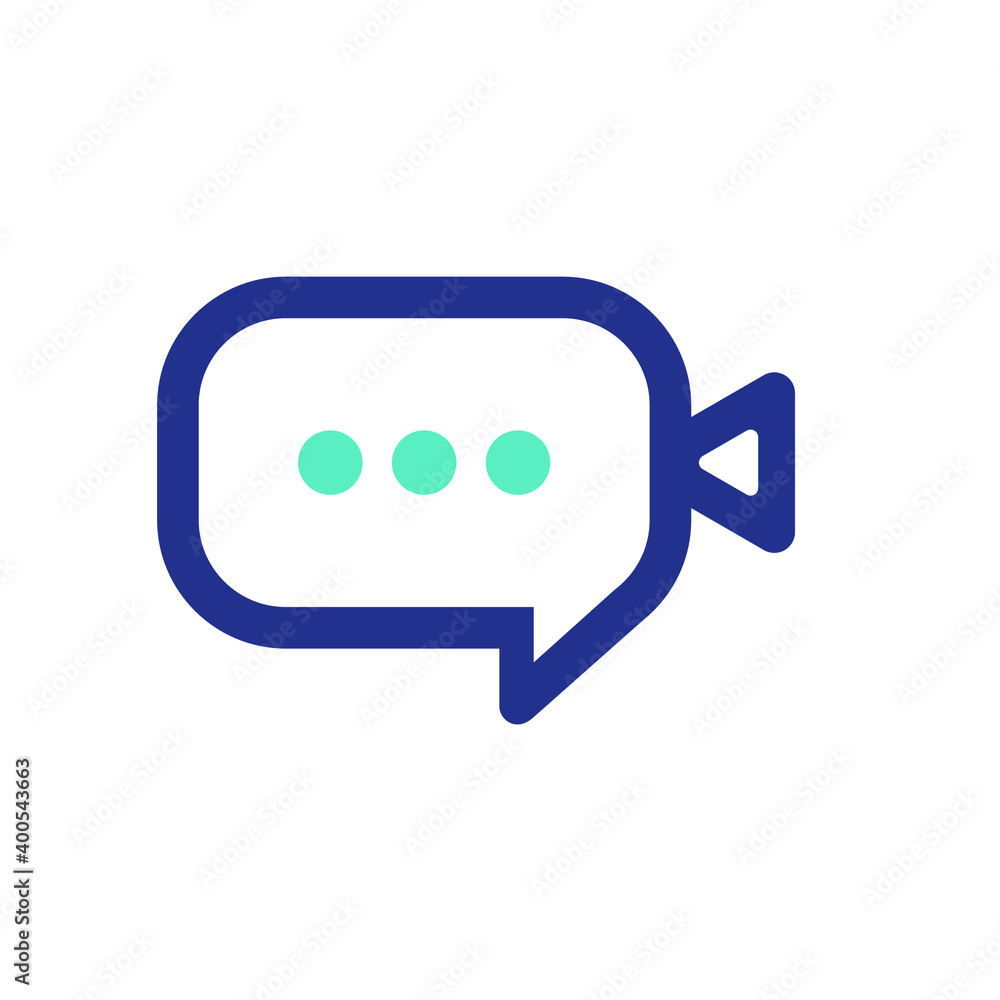 Fototapeta premium Video chat logo 