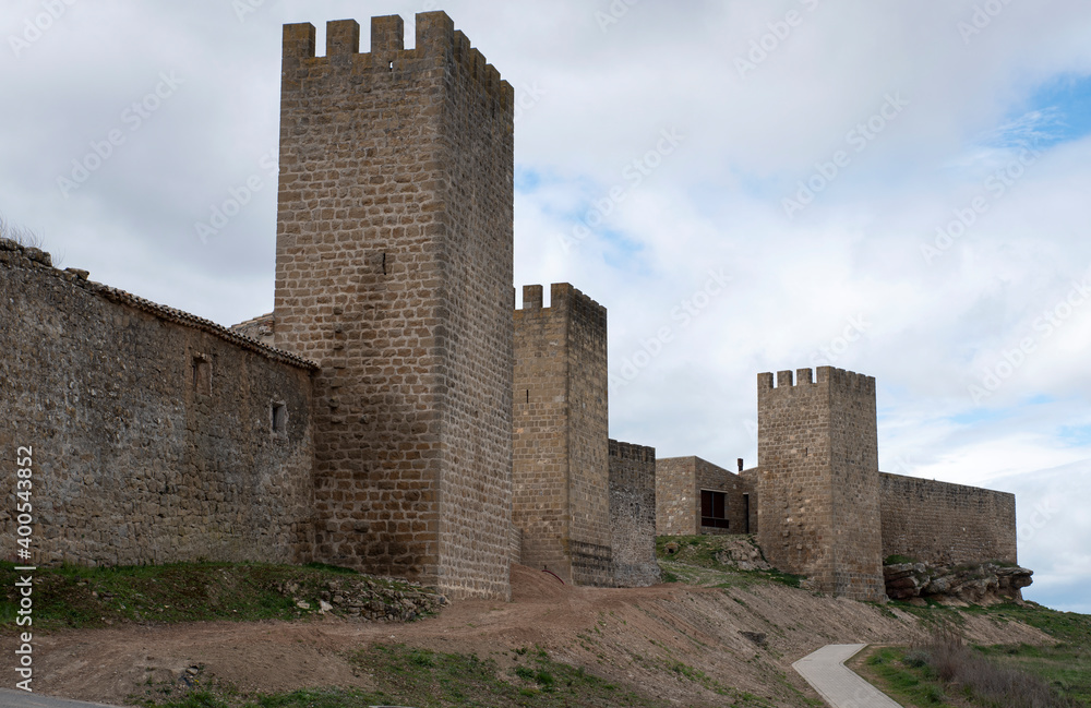 medieval walls and towers in spain