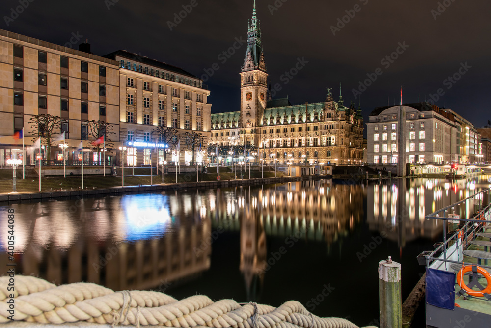 Christmas time in the city of Hamburg Germany