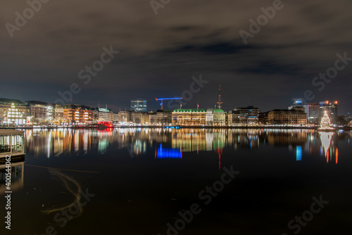 Christmas time in the city of Hamburg Germany