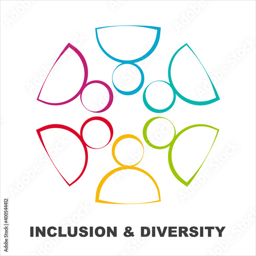 Inclusion and diversity infographic vector